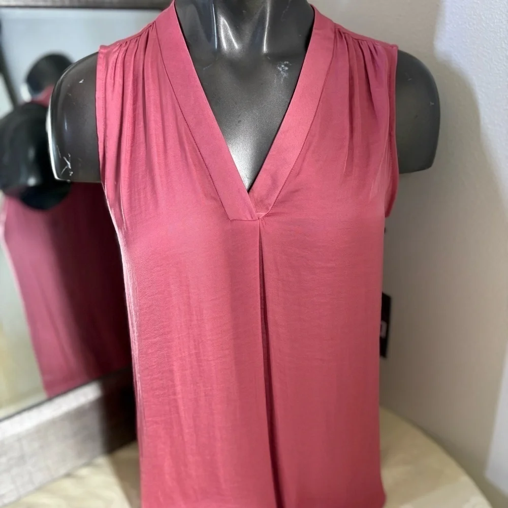 Vince Camuto Orange Sleeveless Relaxed Blouse